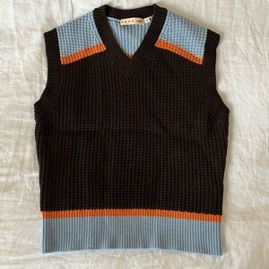 MARNI Uniqlo colour block sweater vest